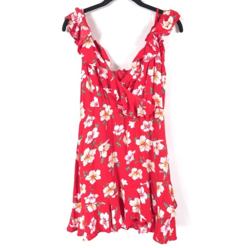 REVOLVE x MAJORELLE Salsa‎ Floral Ruffle Mini Dress Off The Shoulder Size LARGE